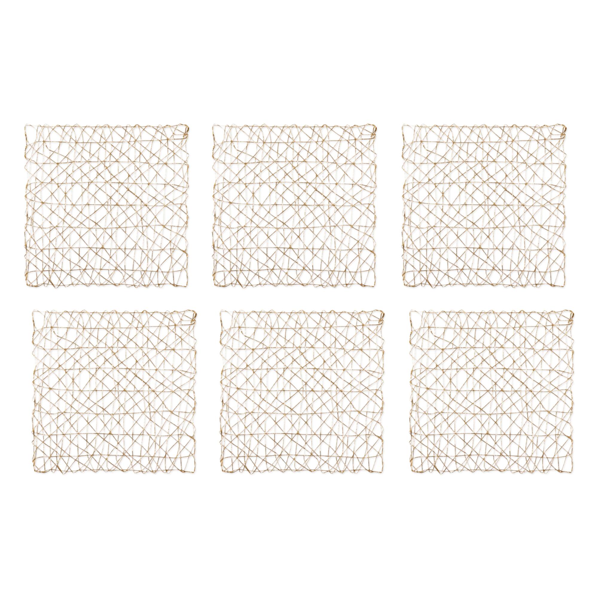 DII® Woven Paper Square Placemat Set